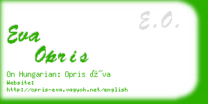 eva opris business card